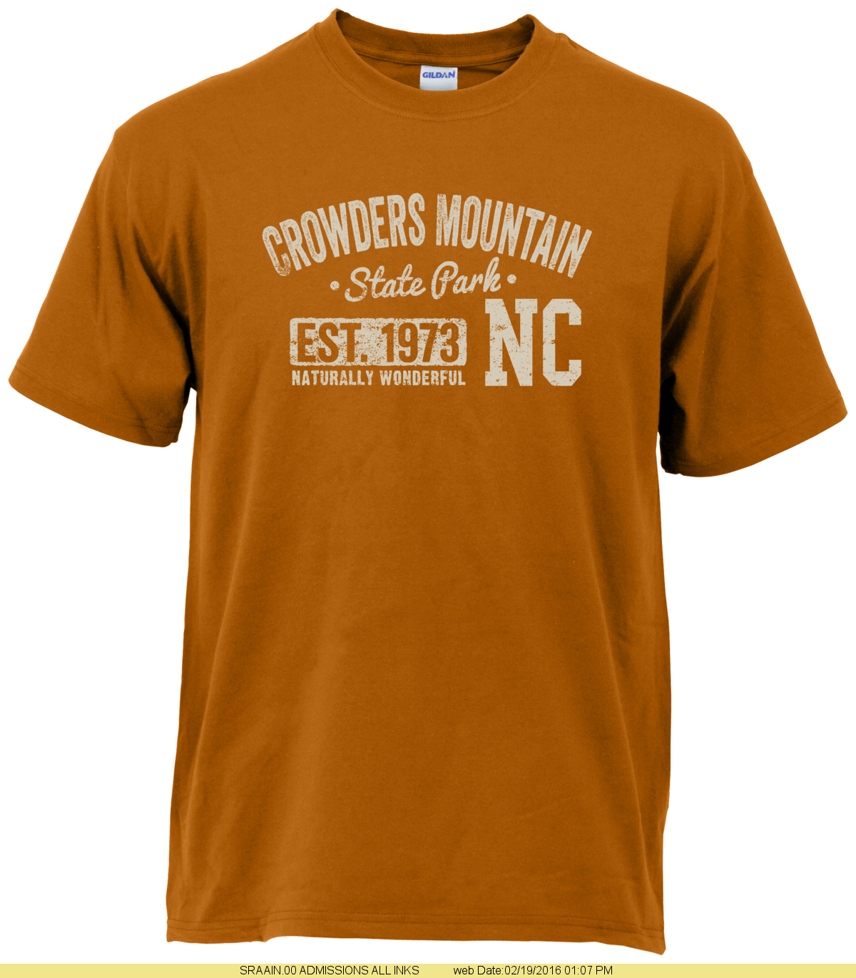 Crowders Mountain State Park Short Sleeve T-shirt