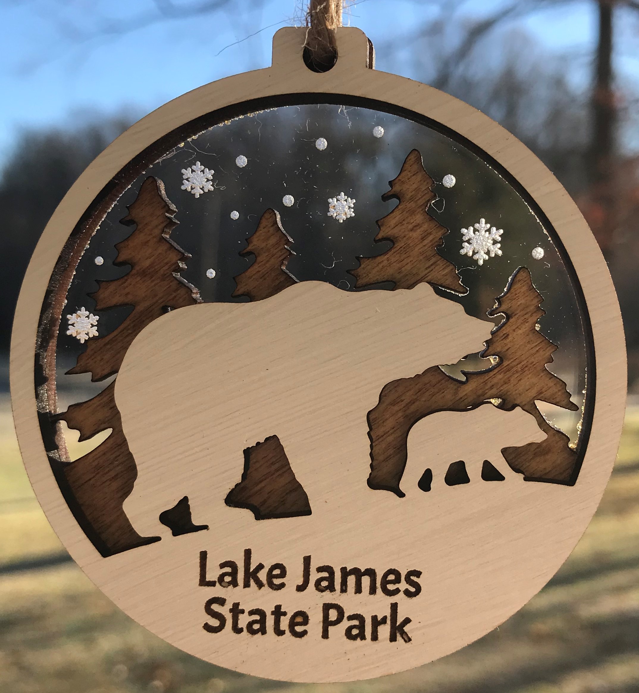 Lake James State Park Bear Ornament-LAJAbear