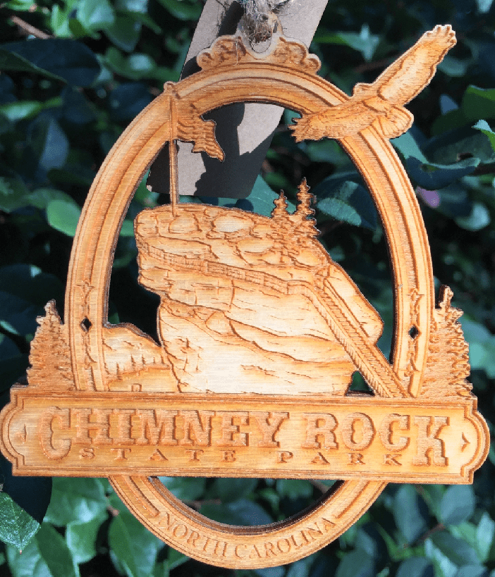 Chimney Rock Wood Ornament