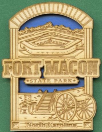 Fort Macon Wood Magnet