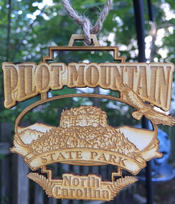 Pilot Mountain Wood Ornament